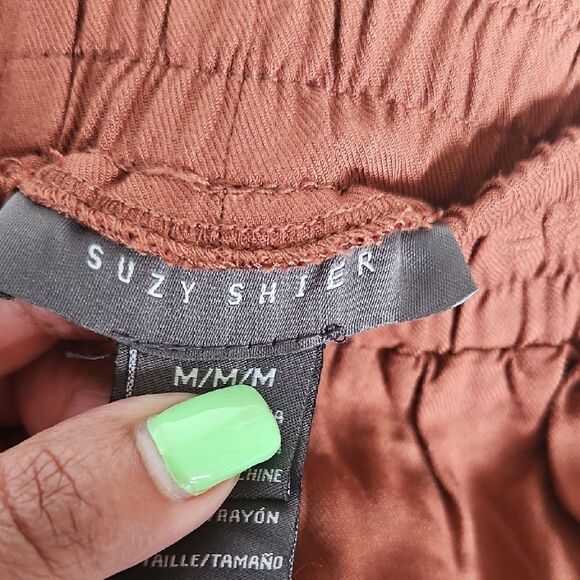 Suzy Shier Brown A-Line Pleated Skirt - Picture 2 of 16